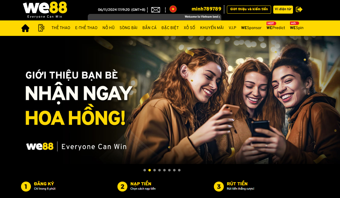 Link vào WE88 - Nơi mang bạn đến với thiên đường quay hũ săn Jackpot 4